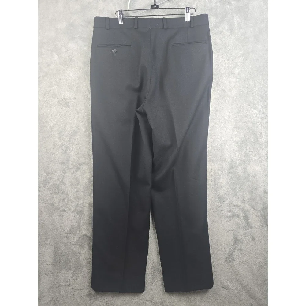Chaps Ralph Lauren Suit Mens 42T 34x30 Black Wool Canada Vintage 90's